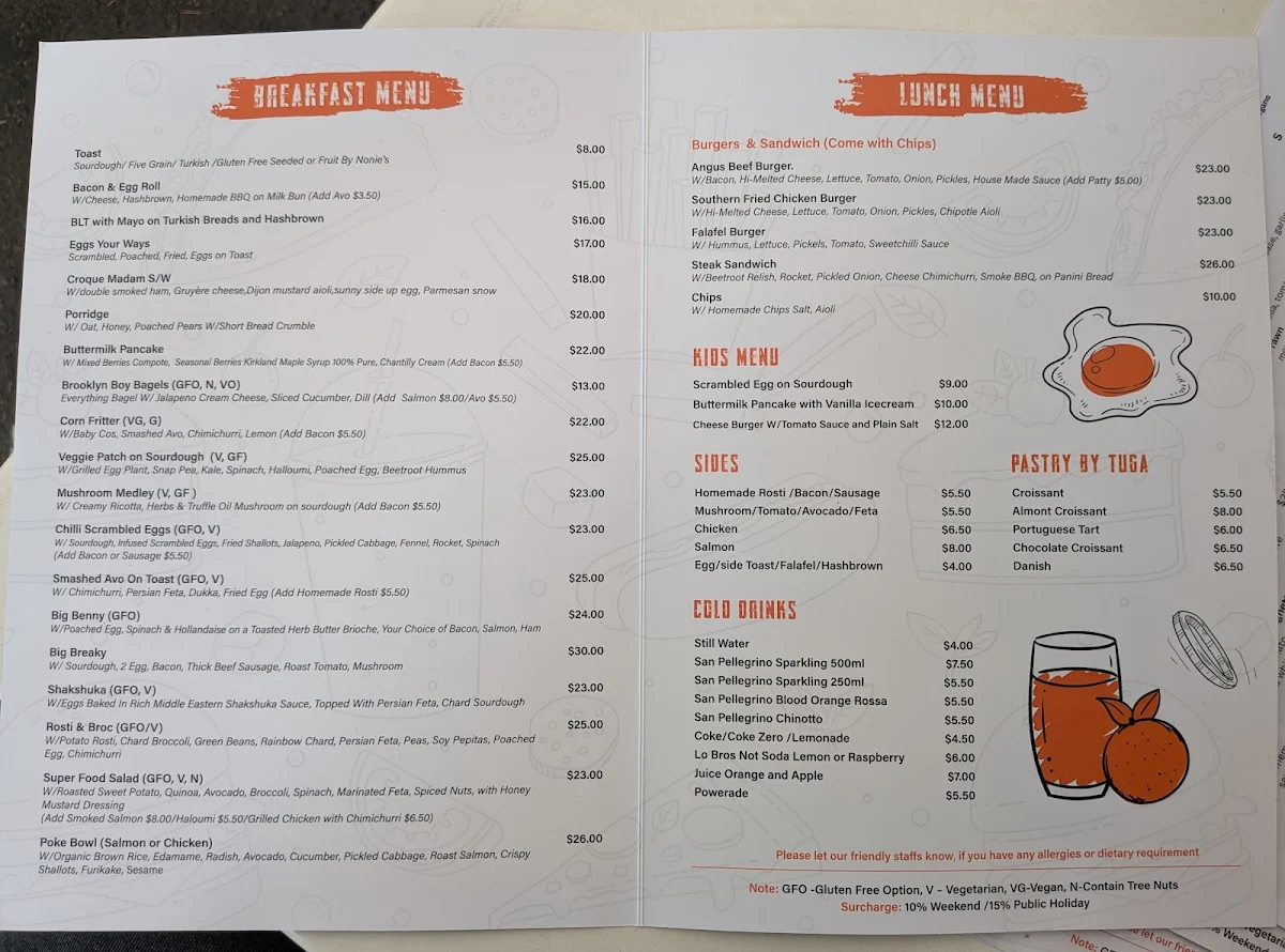 Menu, Erko Pantry