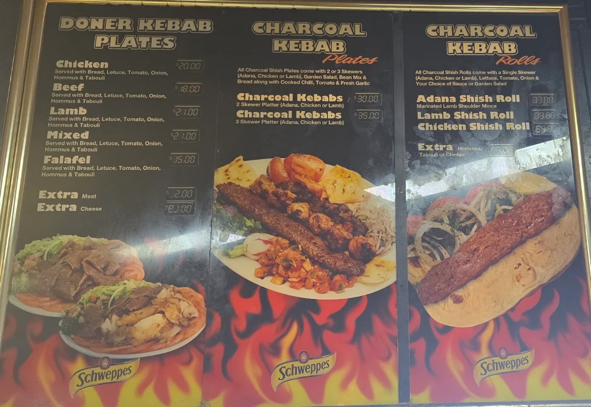 Menu, Woodfired Pizza & Kebab North Willoughby