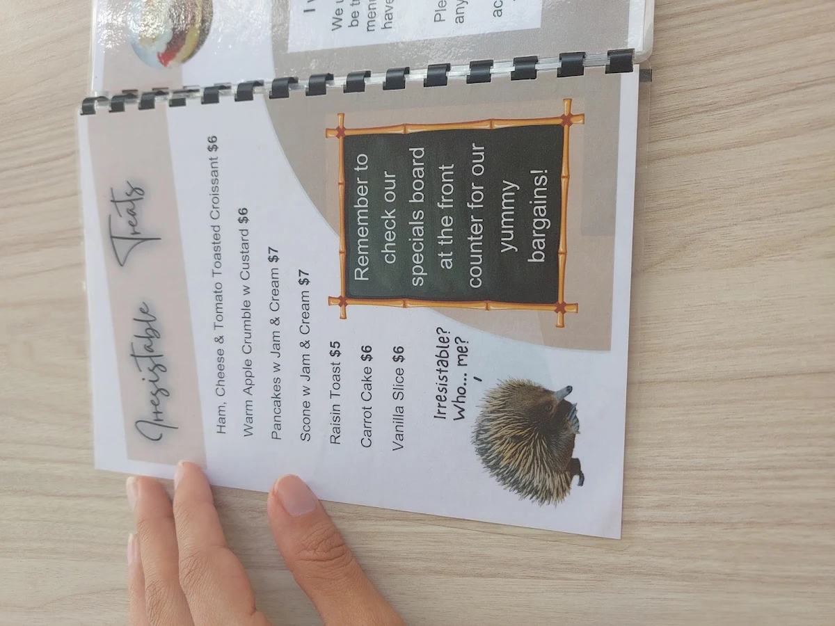 Menu, Tom Quinn's Cafe