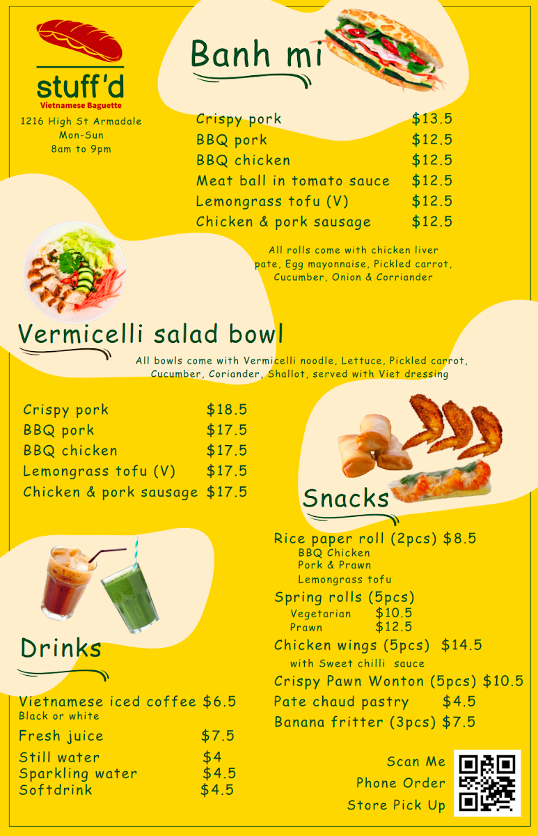 Menu, Stuff'd