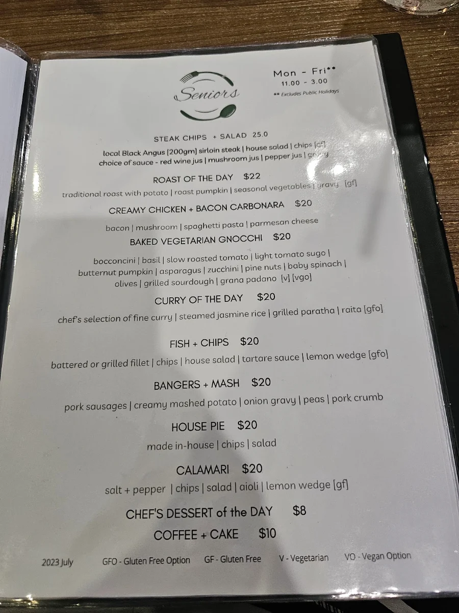 Menu, Odin Tavern