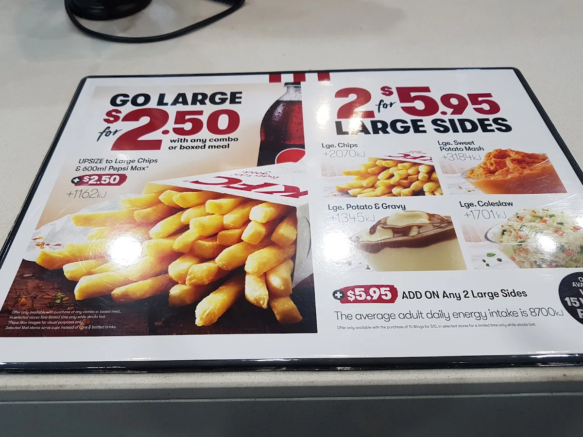 Menu, KFC Ferntree Gully