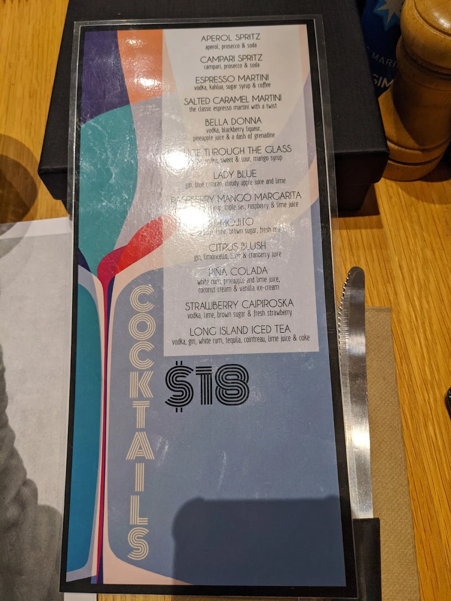 Menu, Saluti