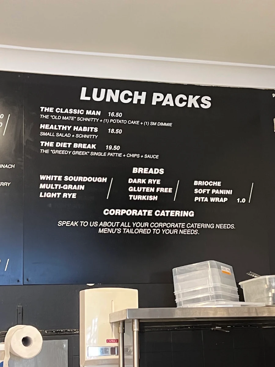 Menu, Industria Cafe