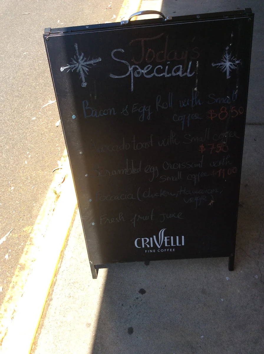 Menu, Mt Village Coffee Lounge