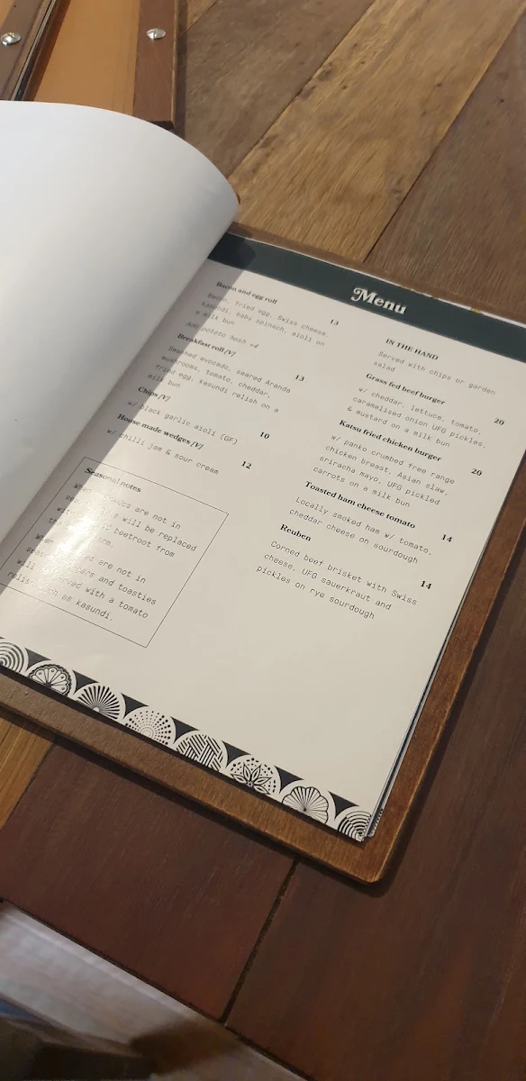 Menu, Two Before Ten Aranda