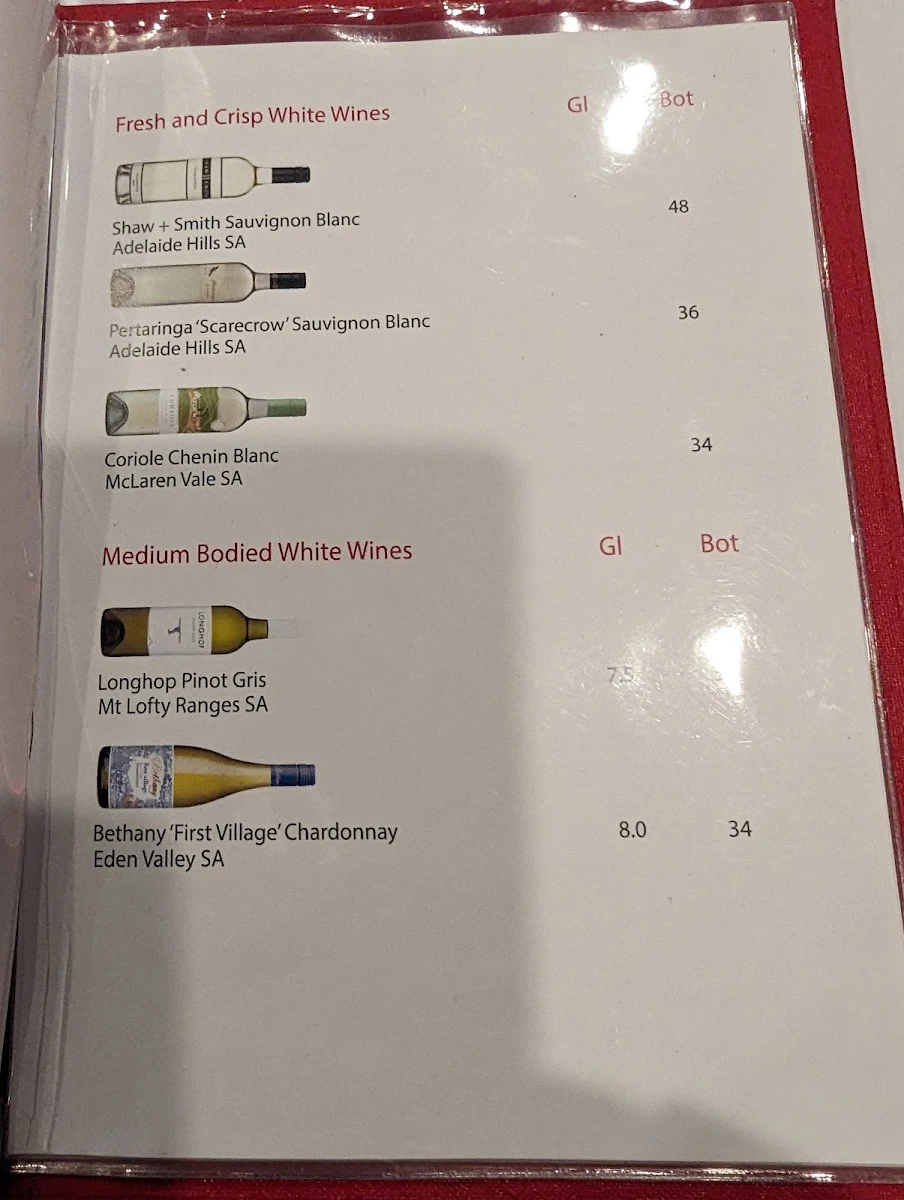 Menu, Glenelg Spices