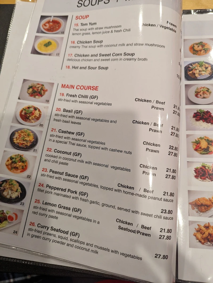 Menu, Glenelg Spices