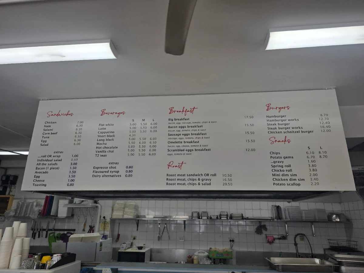 Menu, Lytton Road Takeaway