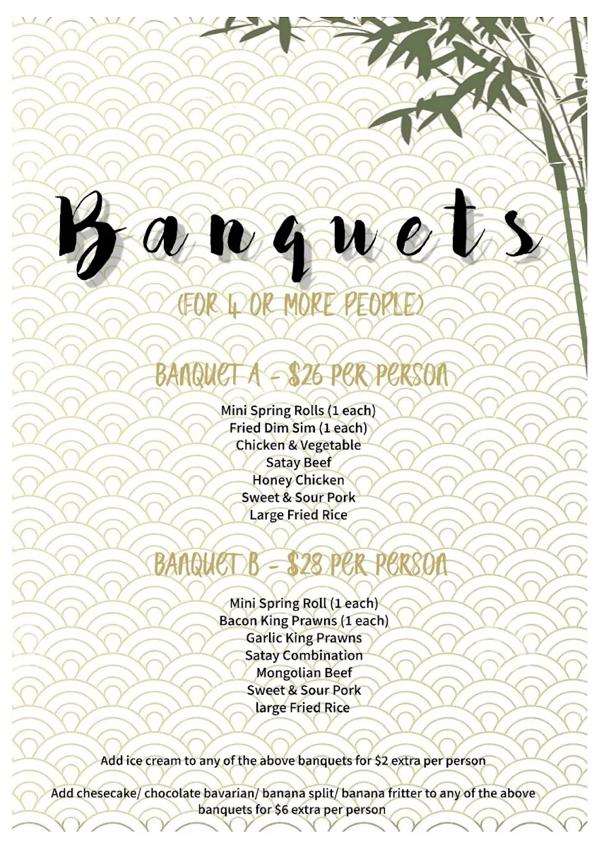 Menu, Pine Garden Restaurant Braidwood