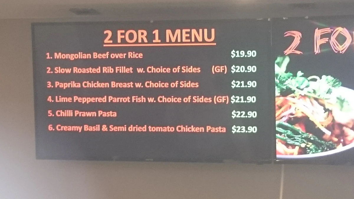 Menu, Sugarland Tavern