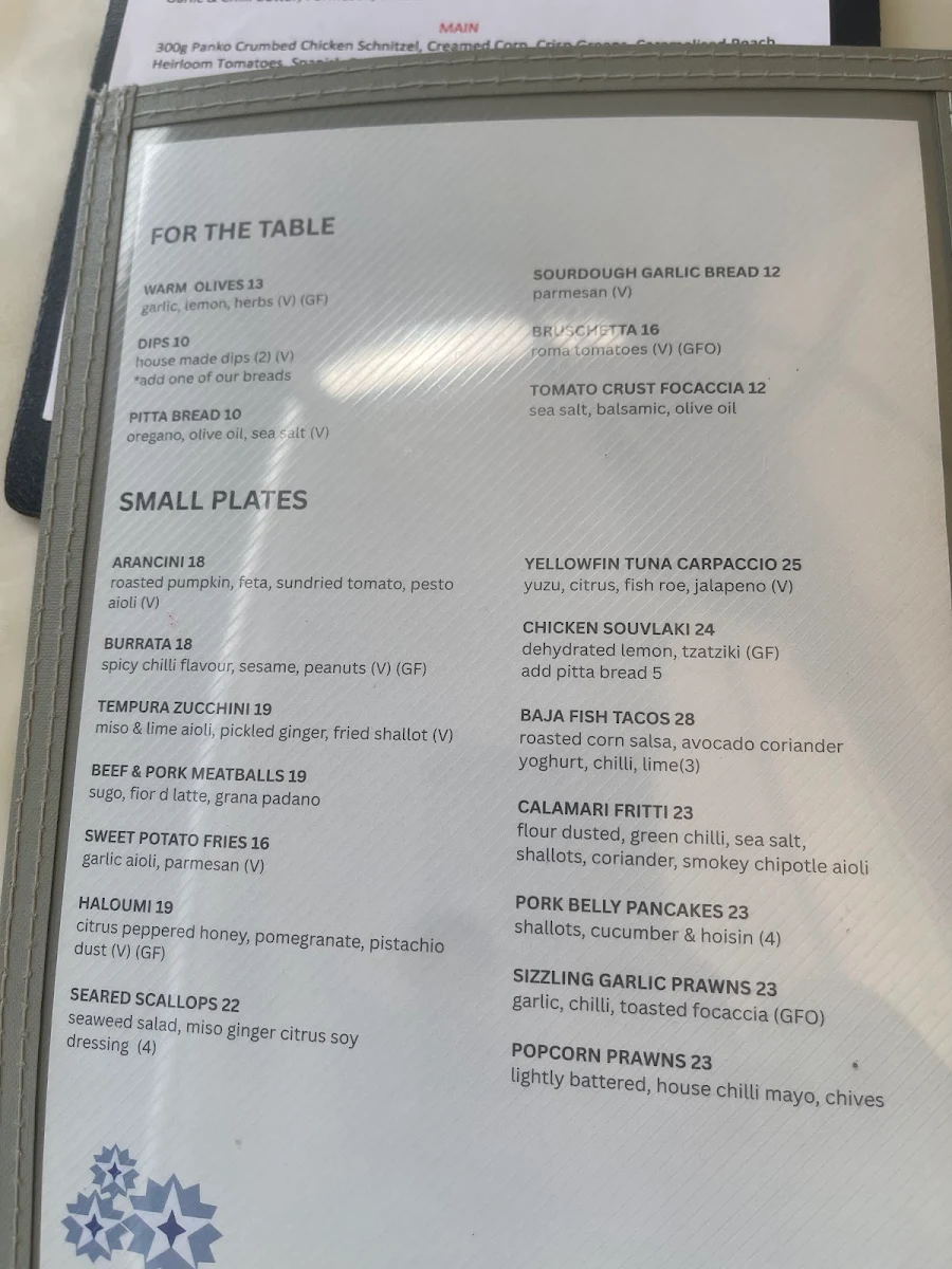 Menu, Blu Eatery