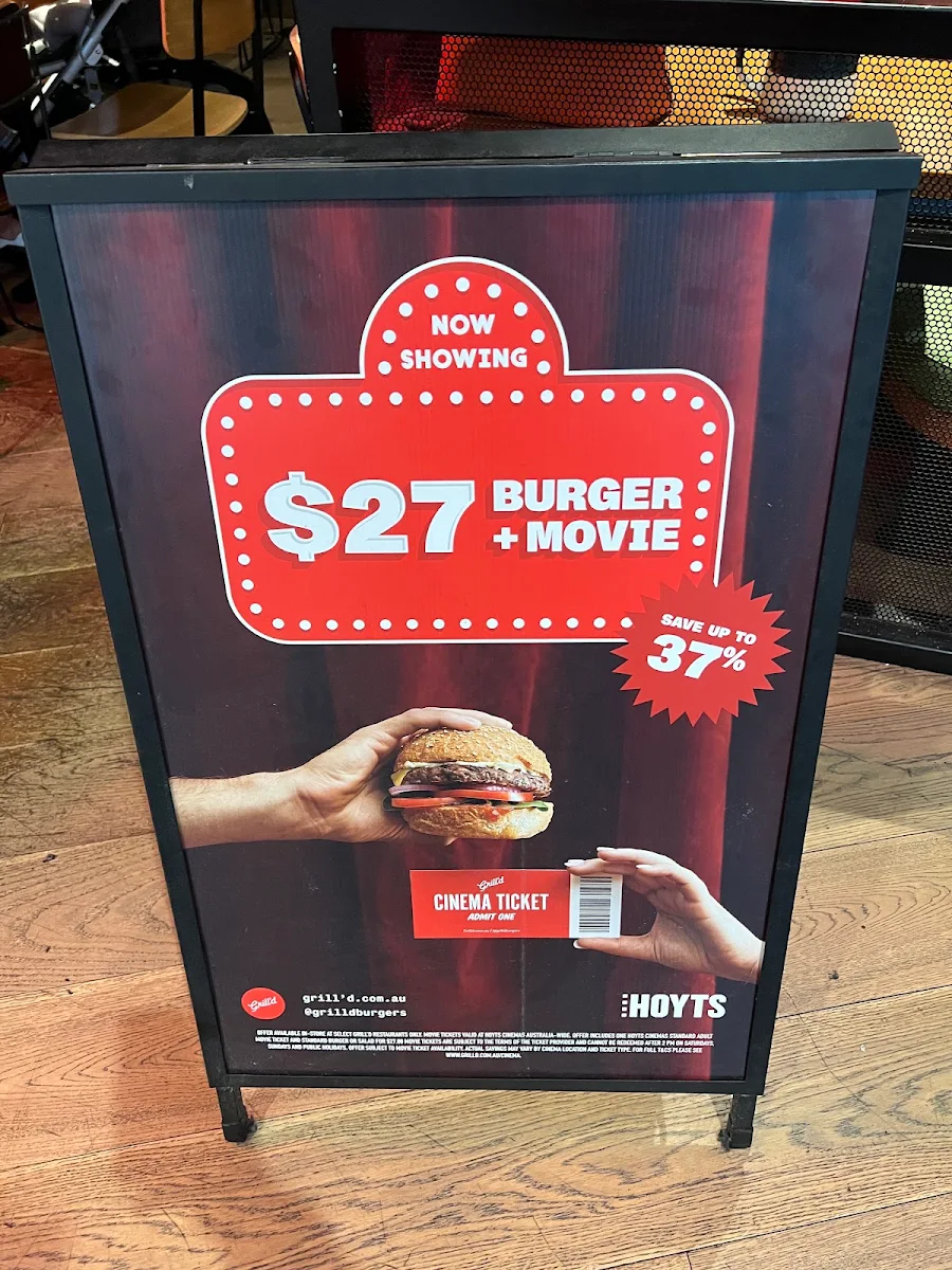 Menu, Grill'd Burgers - Carousel