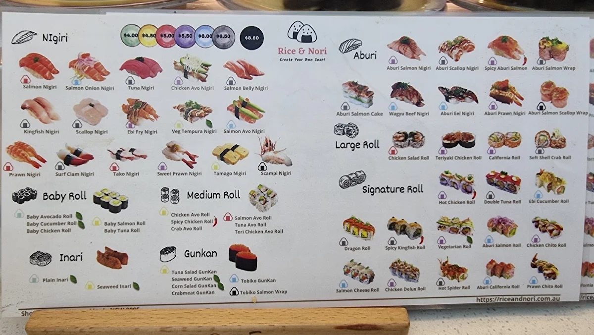 Menu, Rice&Nori Manly