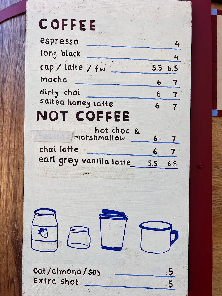Menu, Wishful Thinking Co