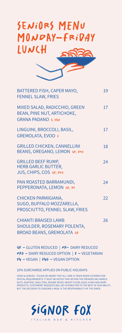 Menu, Boundary Hotel