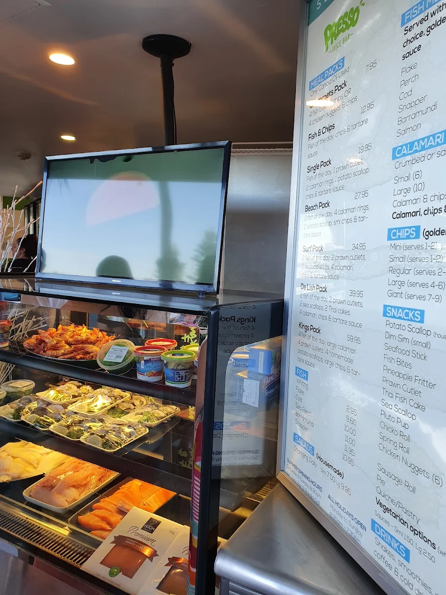 Menu, De Lish Fish @ Kings