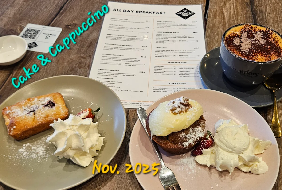 Menu, Metro Coffee Burleigh