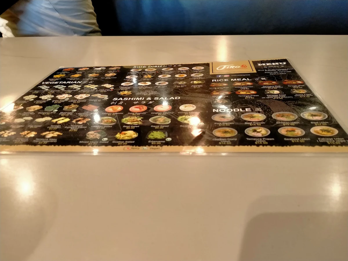 Menu, Jinsan Sushi Express - Prospect
