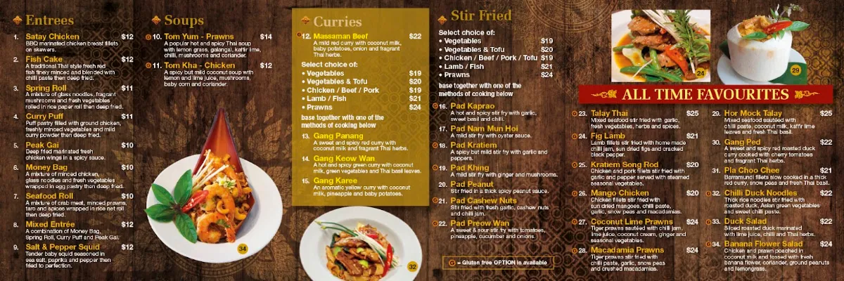 Menu, it's Thai Restaurant