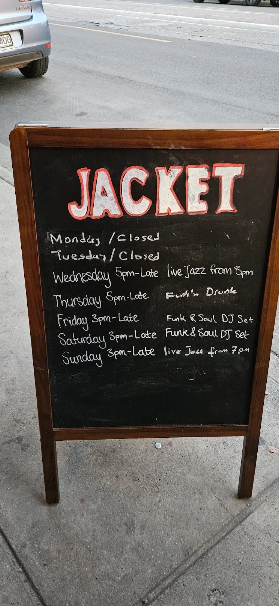Menu, Jacket Bar