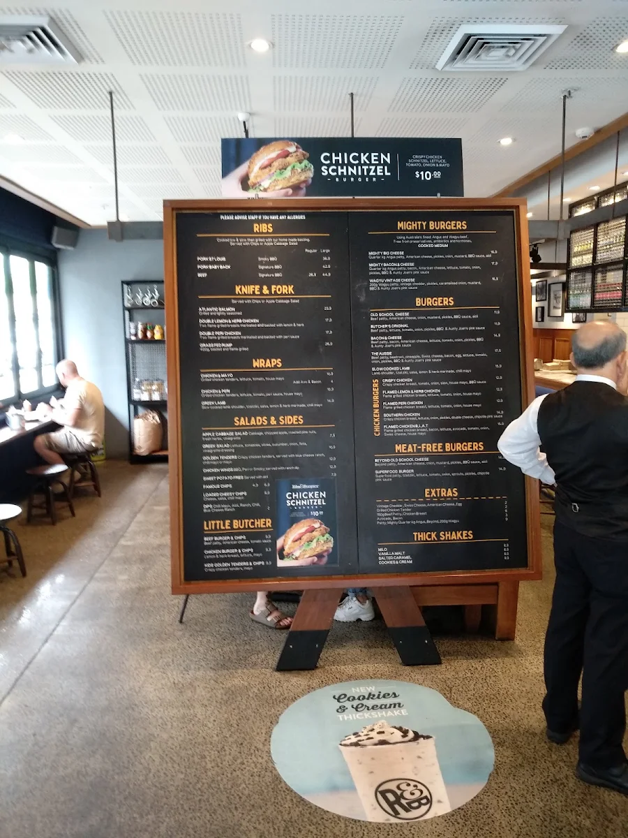 Menu, Ribs & Burgers Zetland