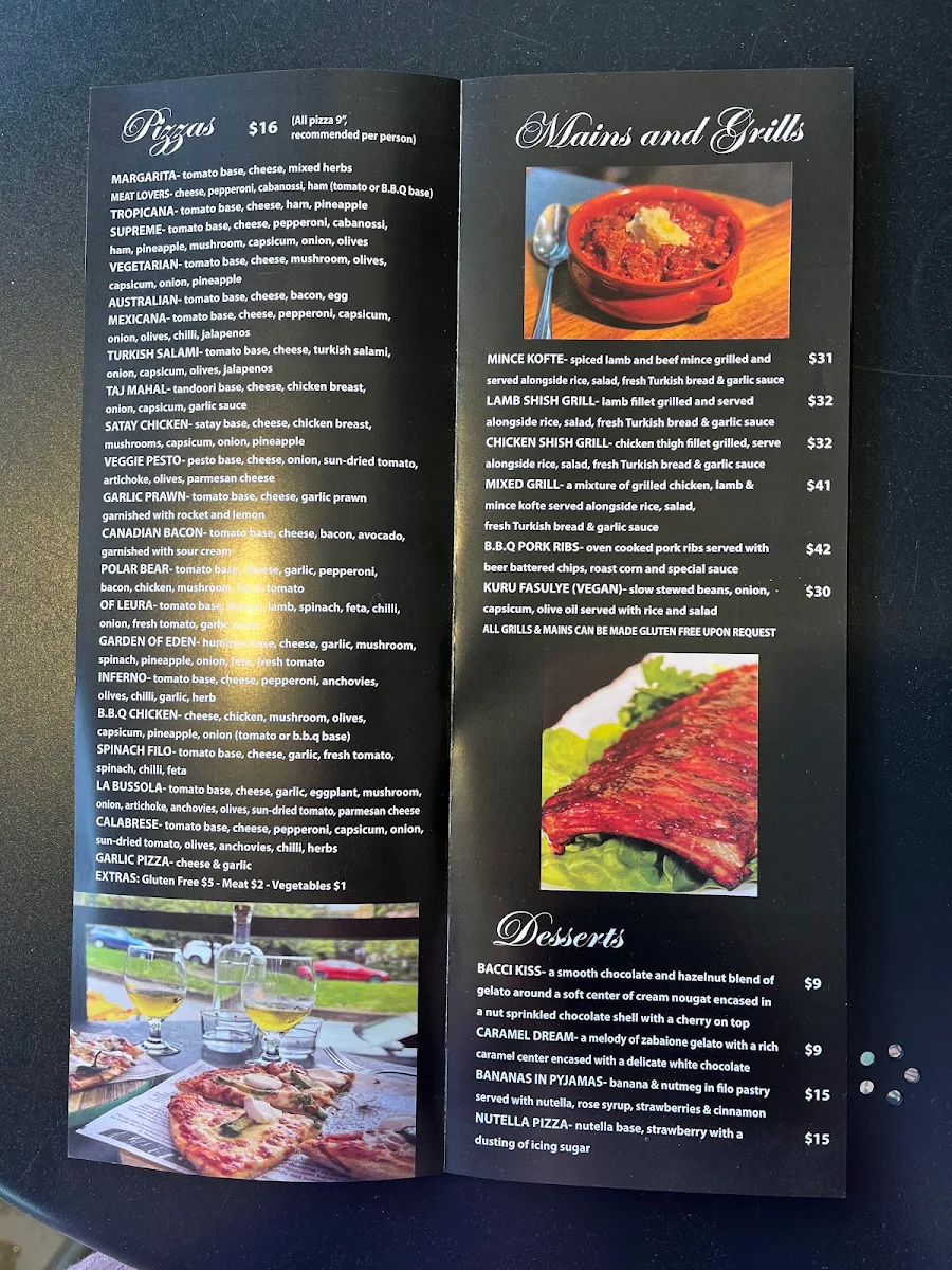 Menu, Polar Bear Of Leura