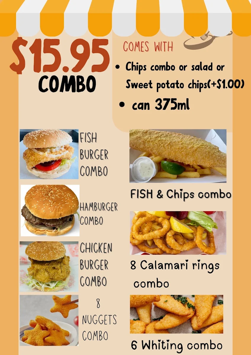 Menu, Taylors Seafood