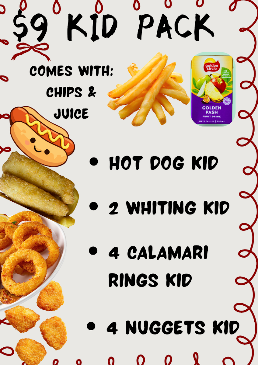 Menu, Taylors Seafood