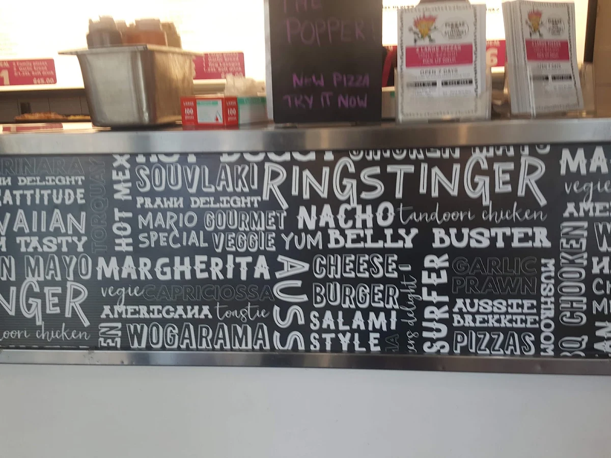 Menu, Pizzas with Attitude Geelong