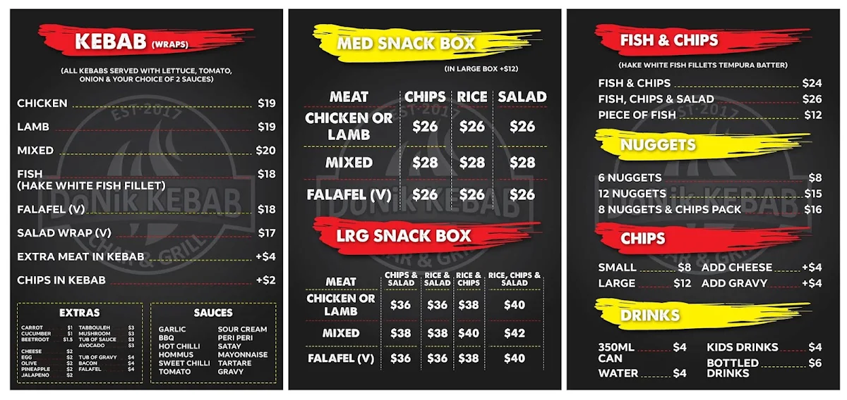 Menu, DoNik kebab
