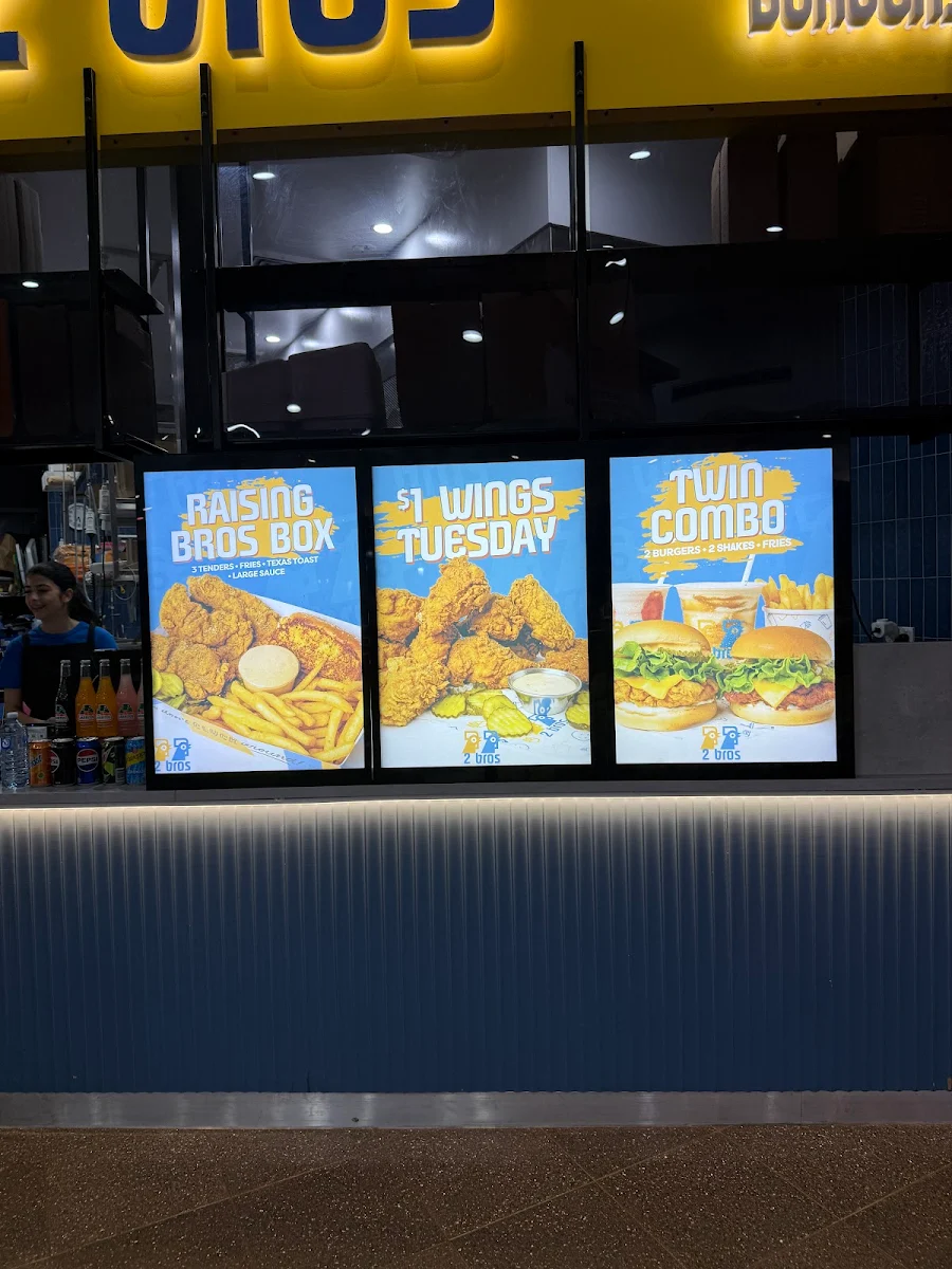 Menu, 2 bros Underwood Marketplace