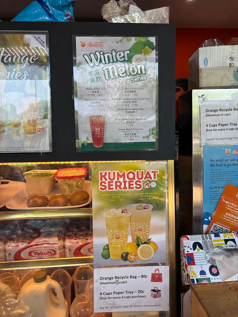 Menu, Orange Tea Sunnypark