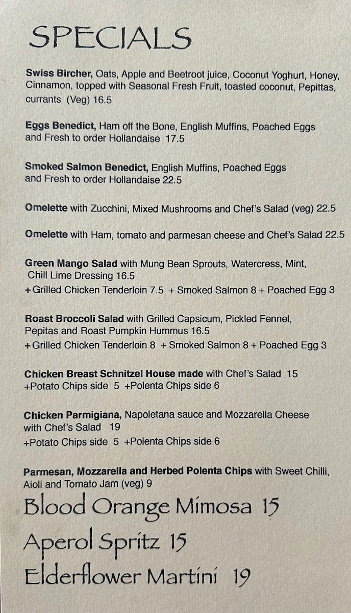 Menu, Flour Drum