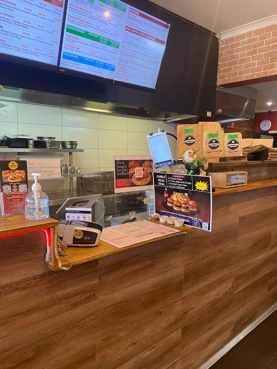 Menu, Cookhouse Burgers