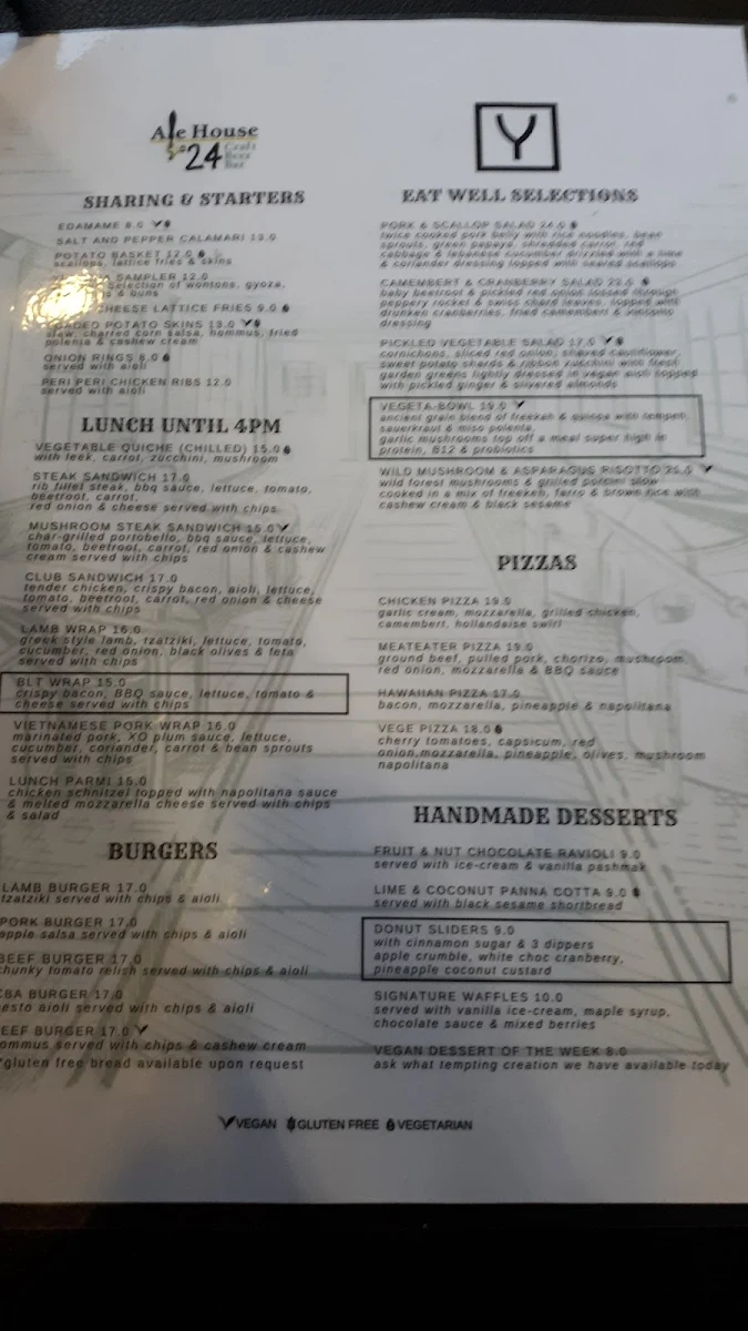 Menu, Yamanto Tavern