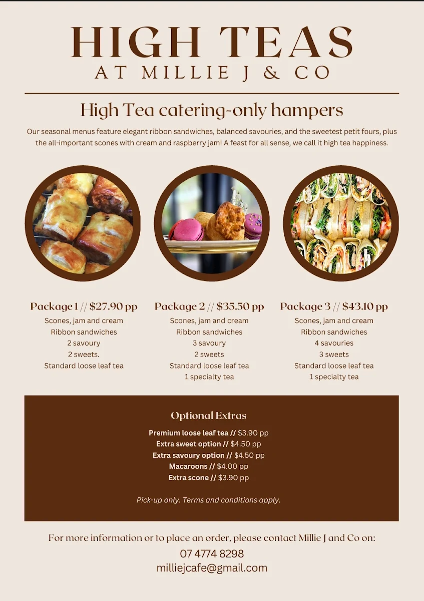 Menu, Millie J & Co