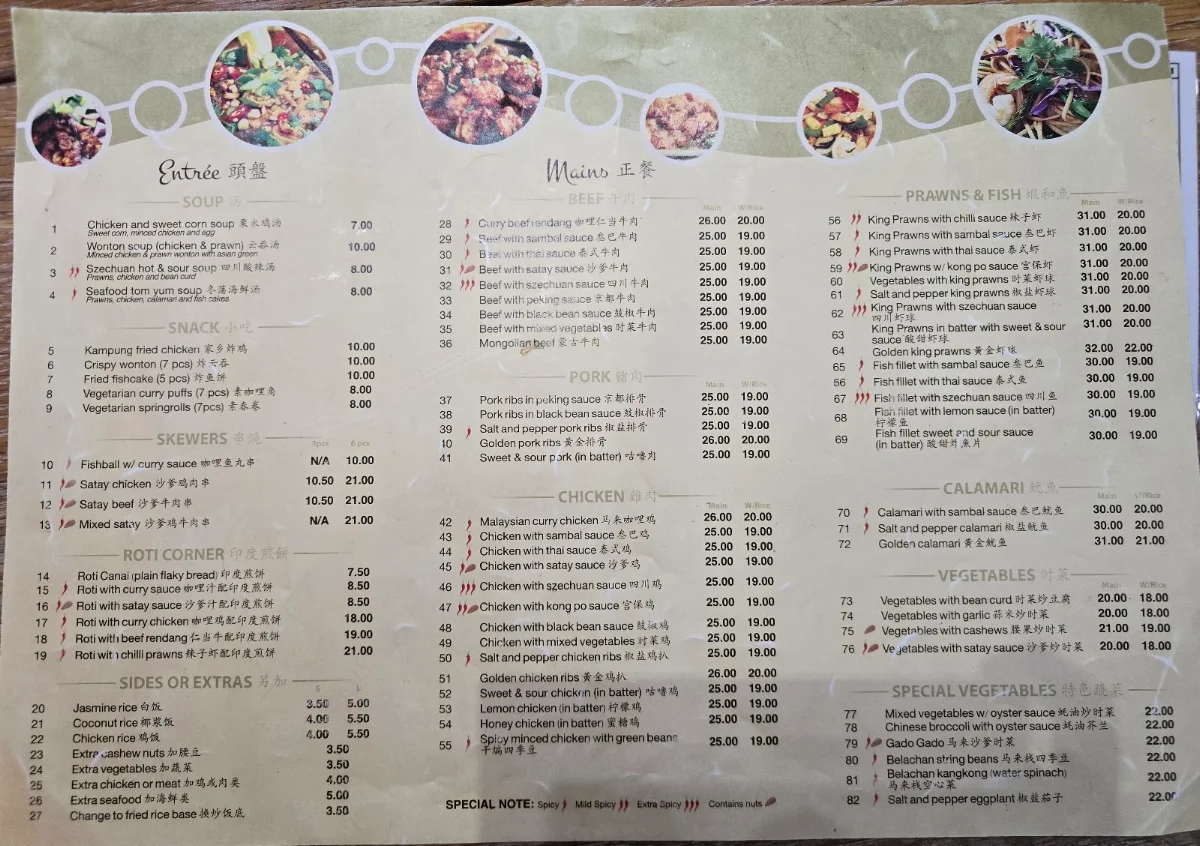 Menu, Kampung Story