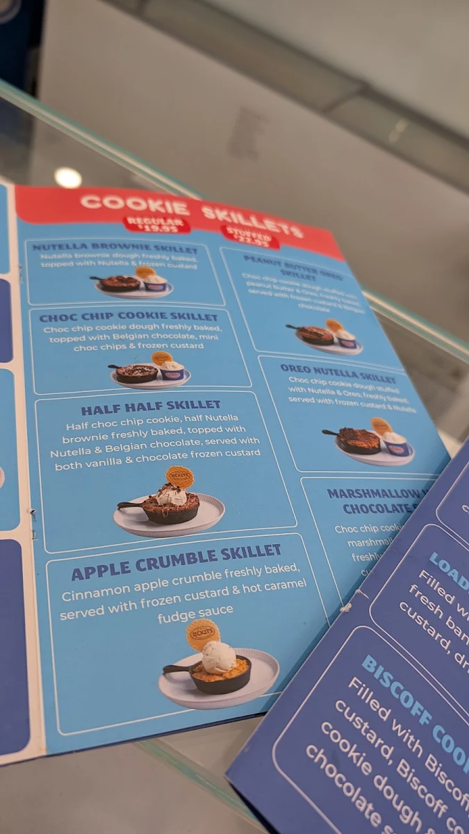 Menu, Lickits Frozen Custard, Dessert & Gelato Bar