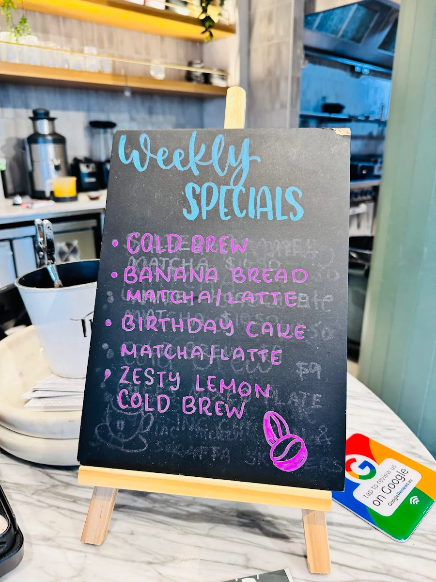 Menu, Caffe & Co. Mt. Druitt.