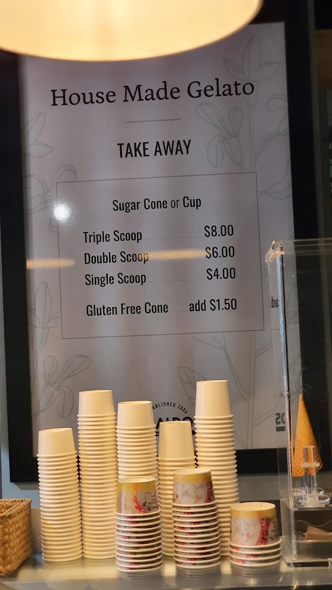Menu, Rinaldo's Casa Cucina