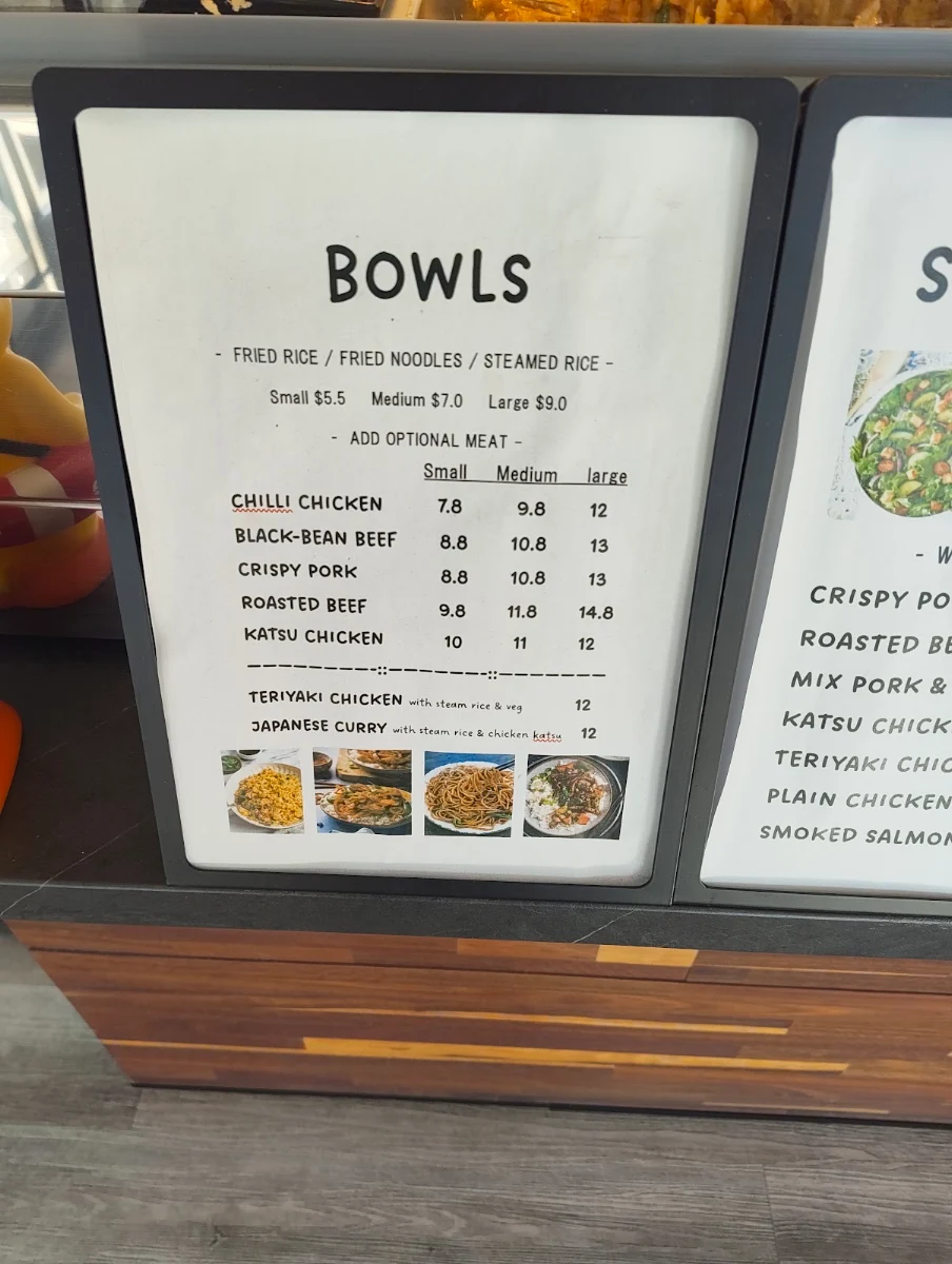 Menu, Panchi Cafe