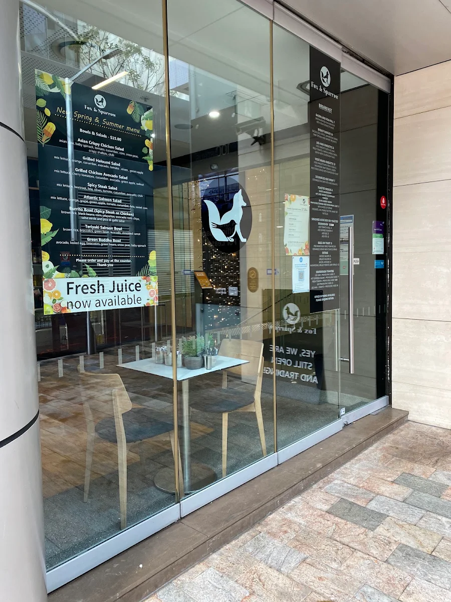 Menu, Fox & Sparrow Cafe North Sydney