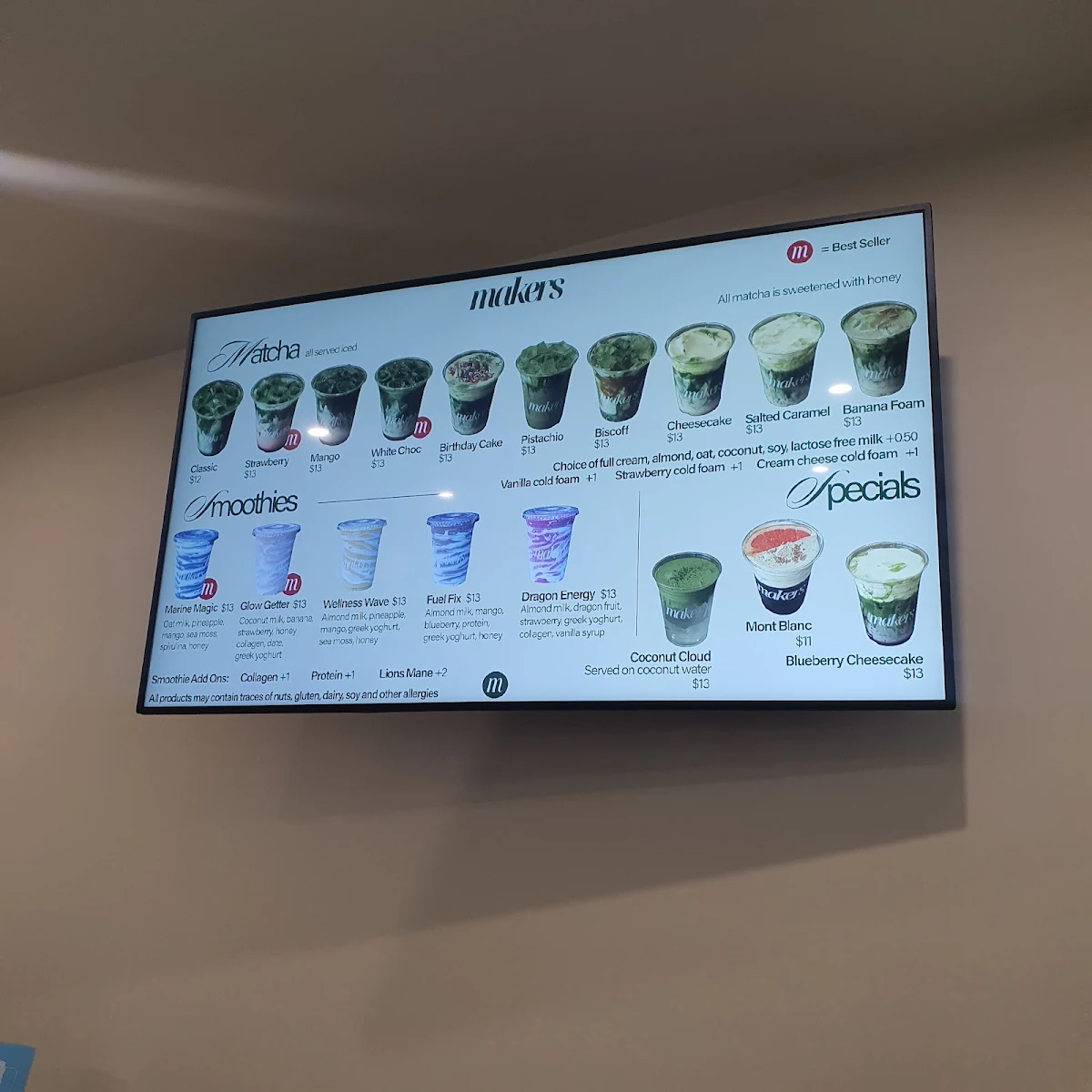 Menu, Makers Daily
