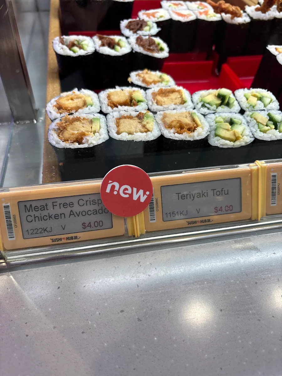 Menu, Sushi Hub Toowong