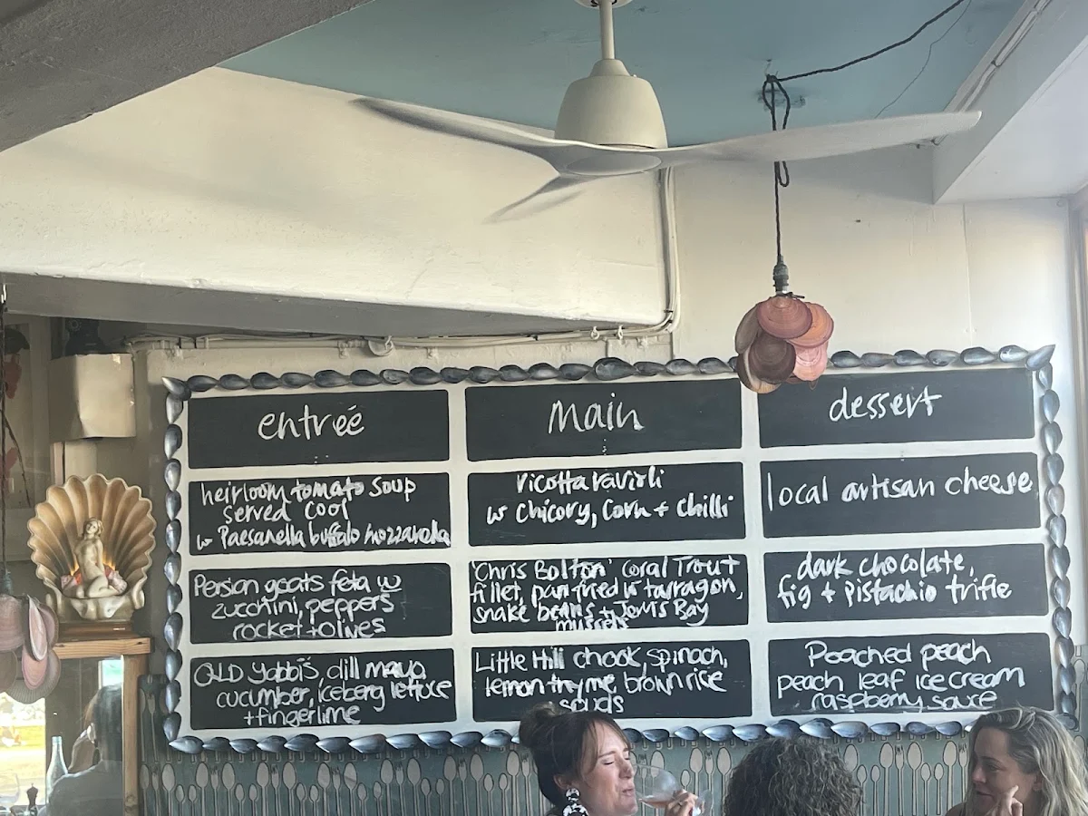 Menu, Sean's