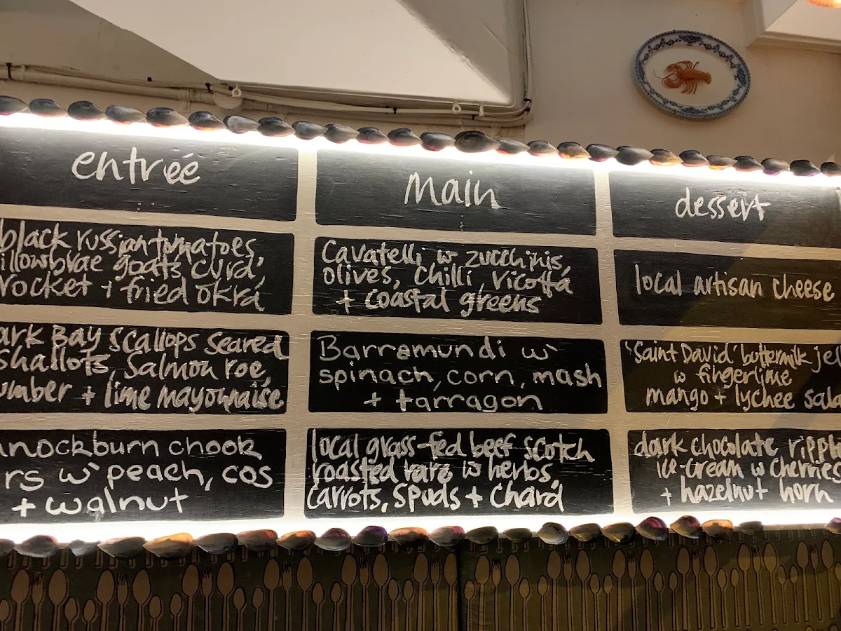 Menu, Sean's