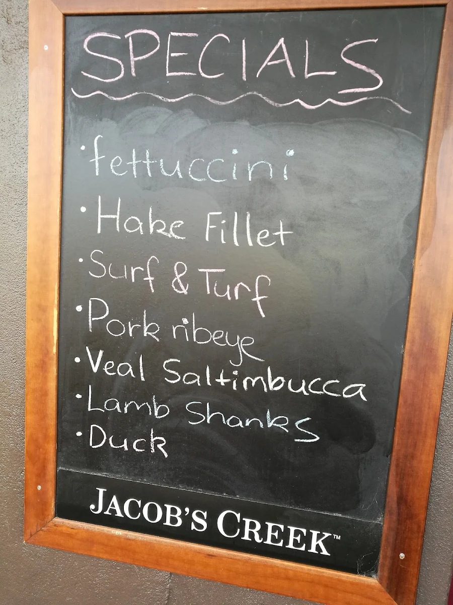Menu, Saporito Restaurant