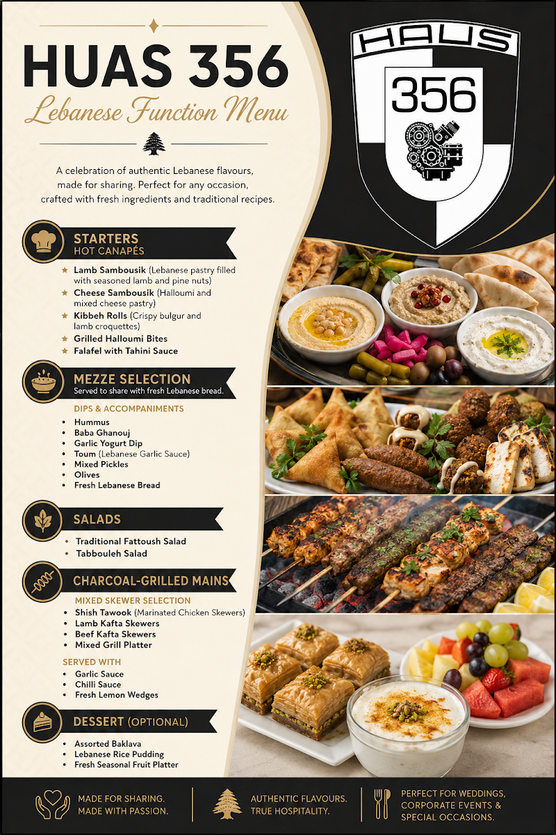 Menu, Haus 356 cafe, Restaurant