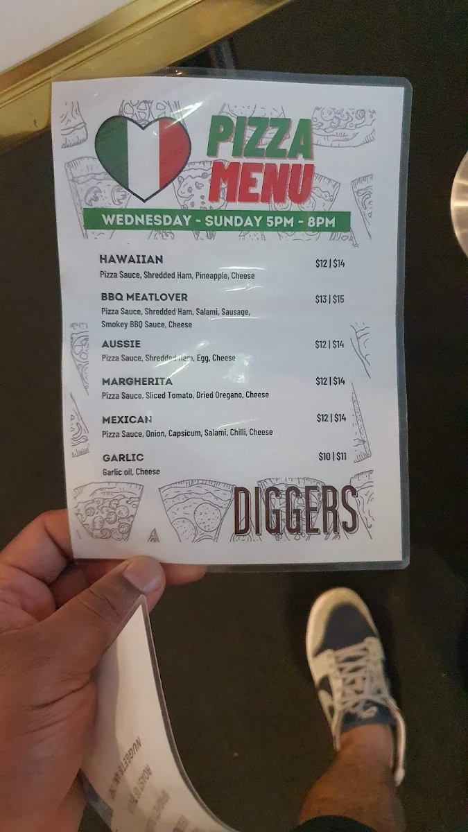Menu, Diggers